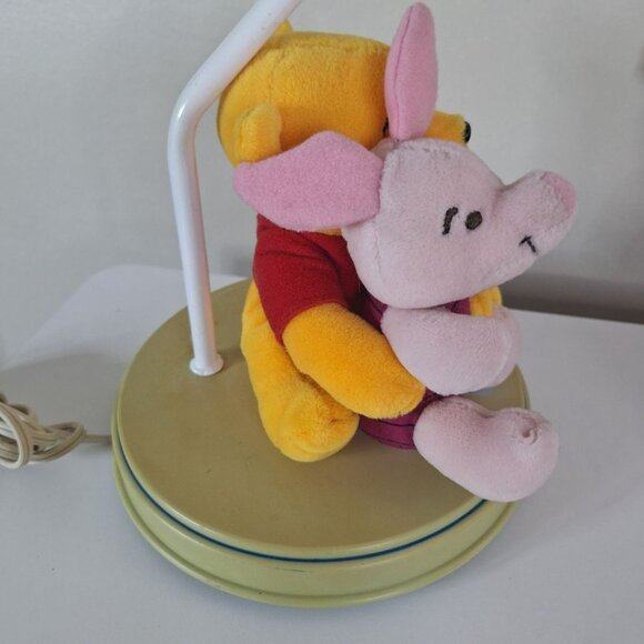 Winnie The Pooh Piglet Lamp Plush Light Plastic Base Vintage Nursery Baby Child - Picture 11 of 12